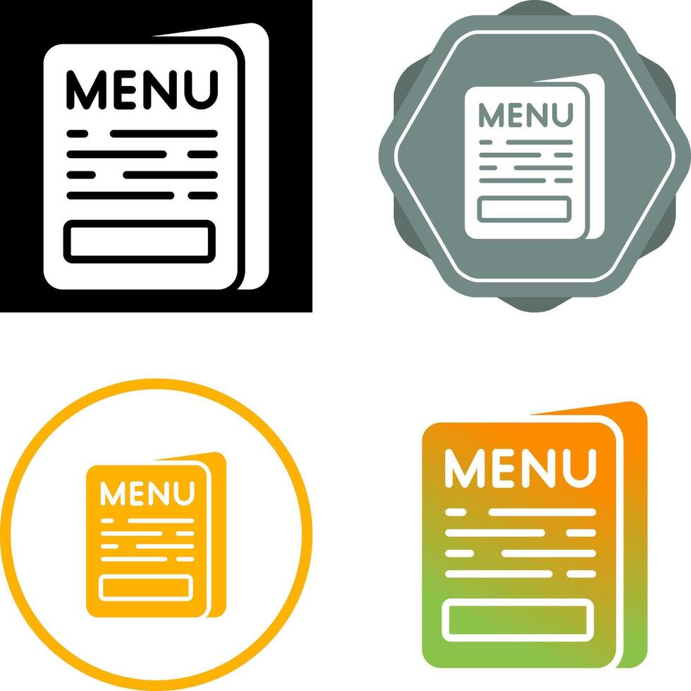 ícone de vetor de menu