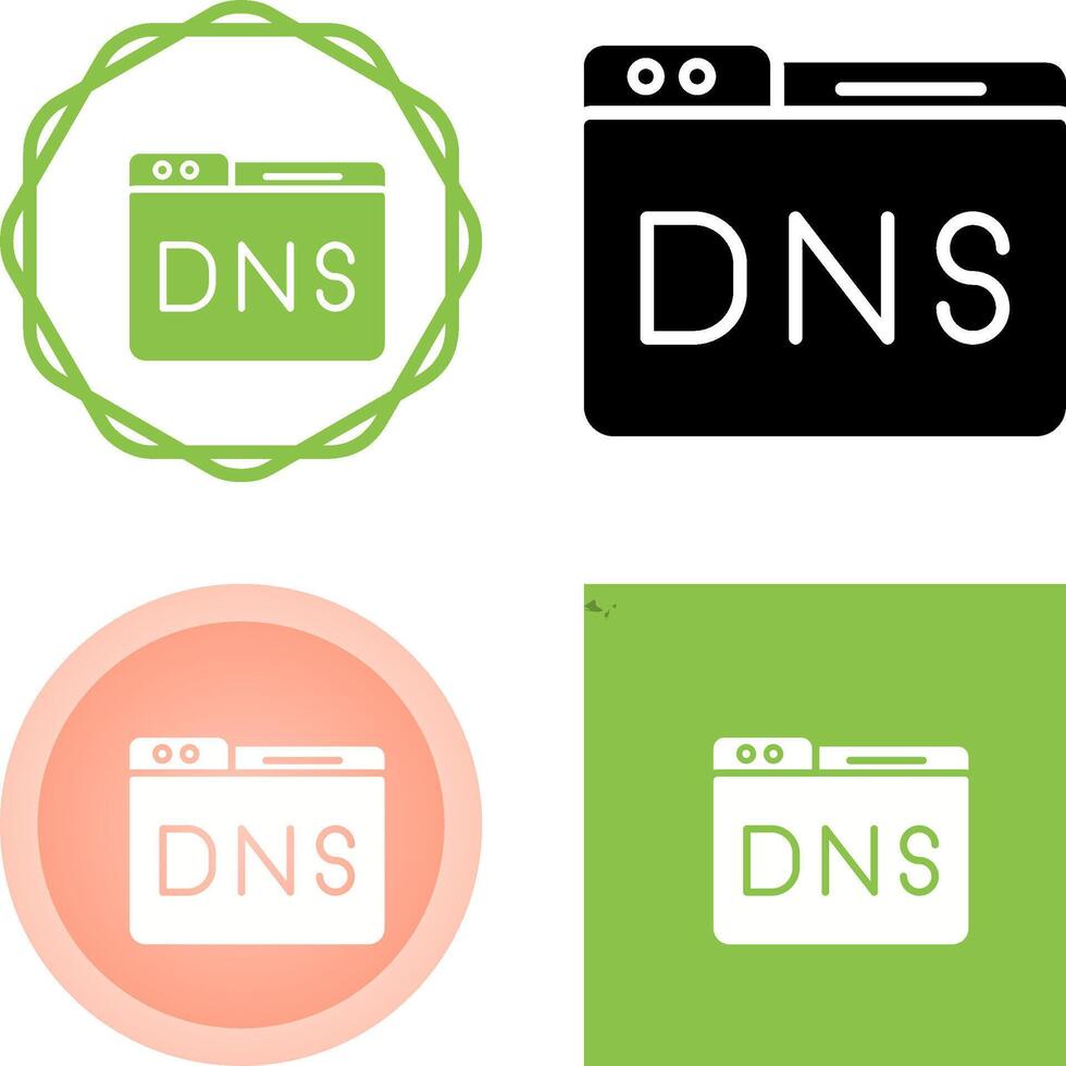 domínio dns gestão vetor ícone