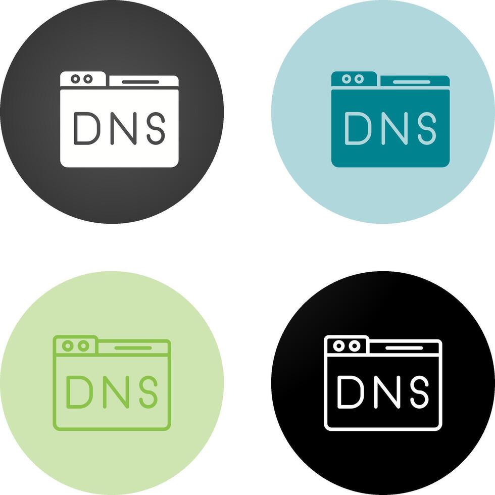 domínio dns gestão vetor ícone