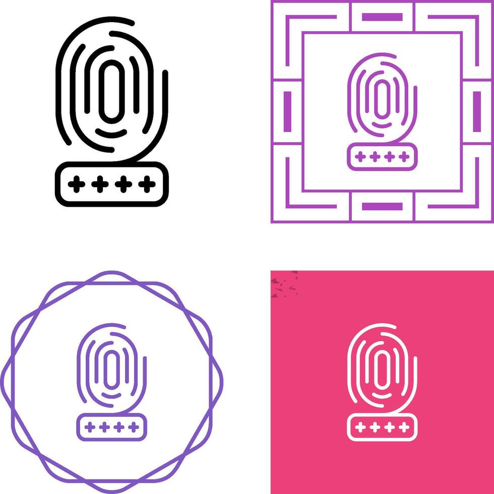 biometria vetor ícone