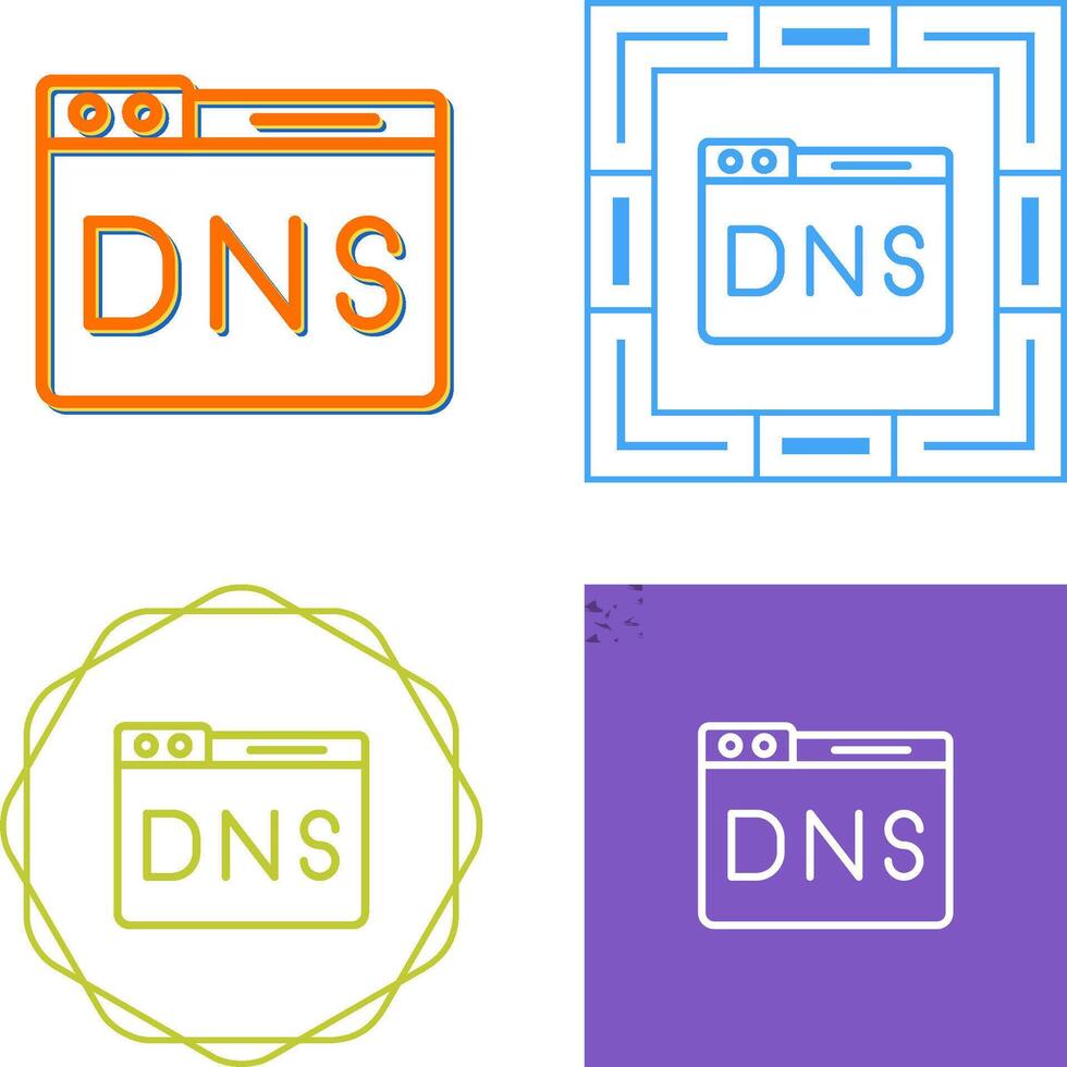 domínio dns gestão vetor ícone