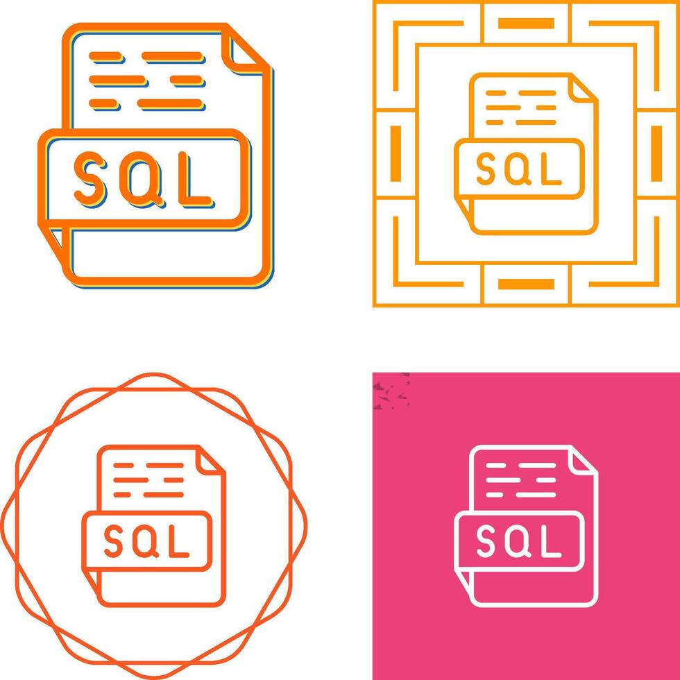 ícone do vetor sql