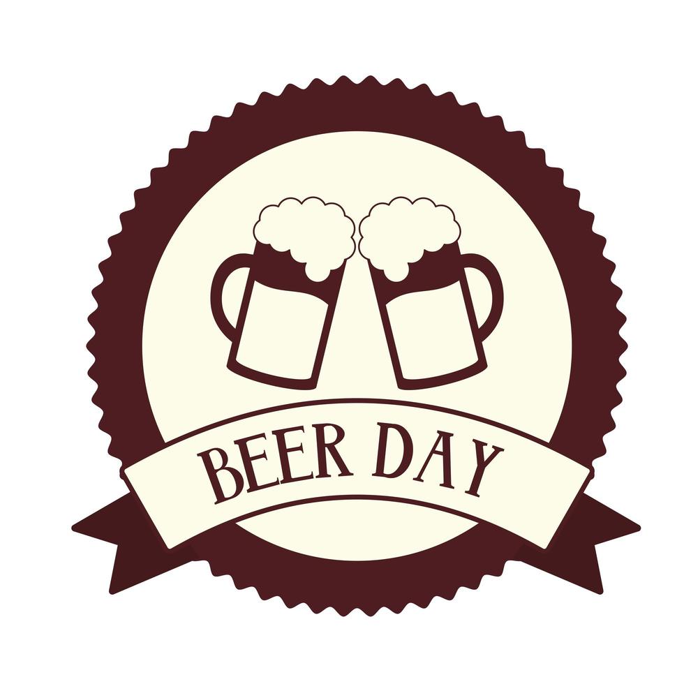 design do dia internacional da cerveja vetor