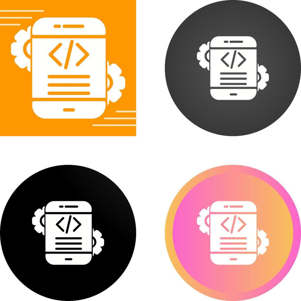 Móvel aplicativo desenvolvimento vetor ícone