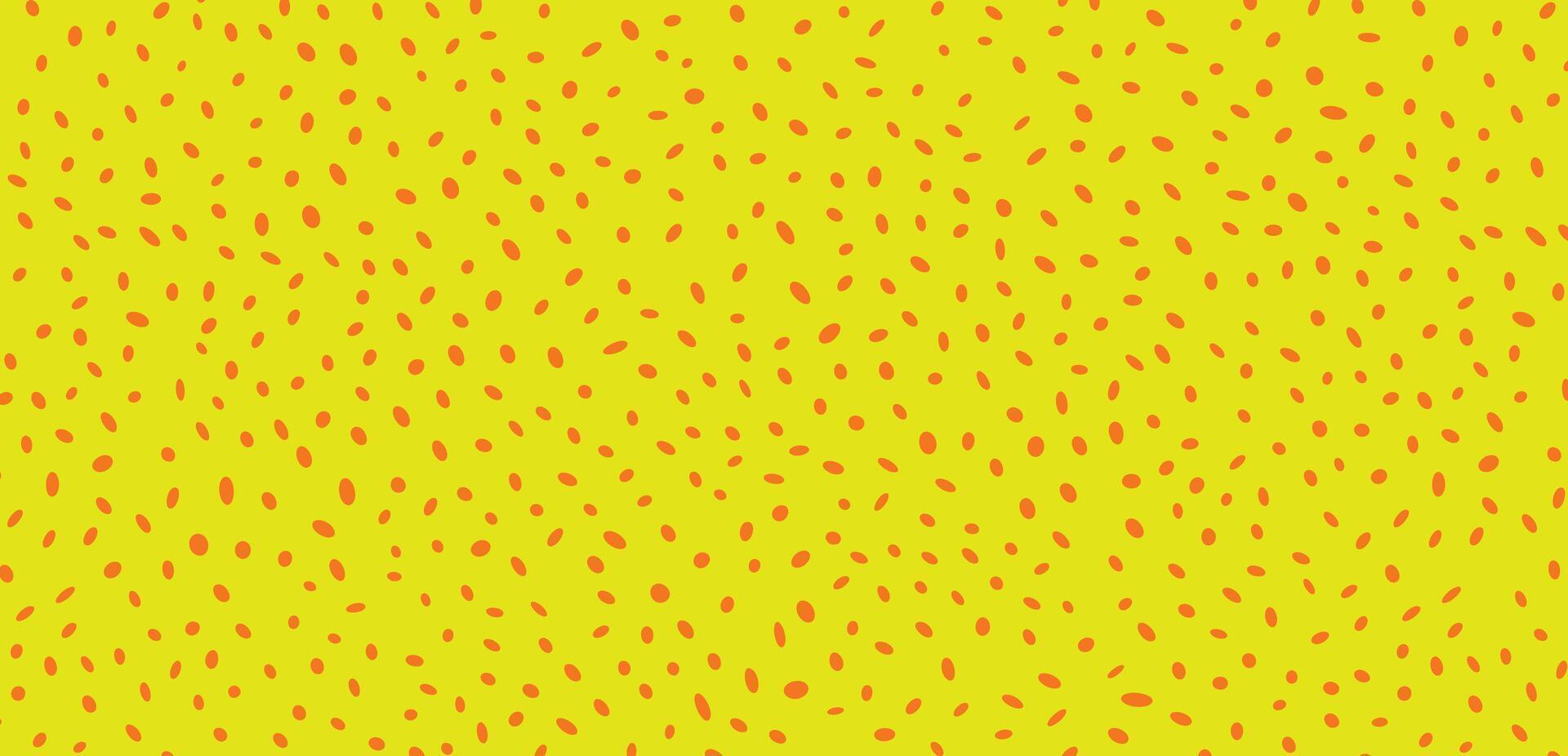 abstrato amarelo fundo com laranja pontilhado formas vetor