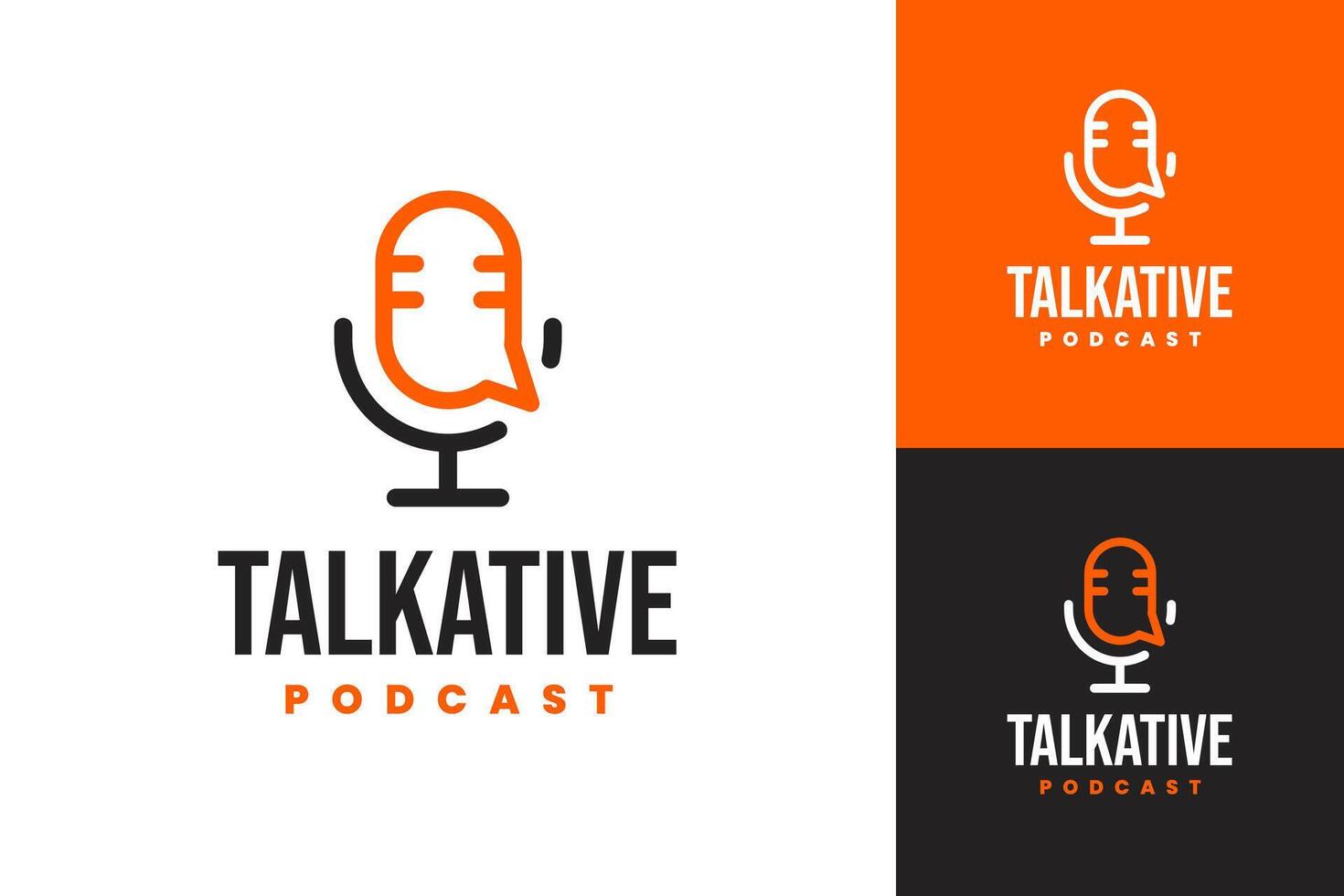 podcast logotipo vetor ícone dentro moderno e minimalista estilo