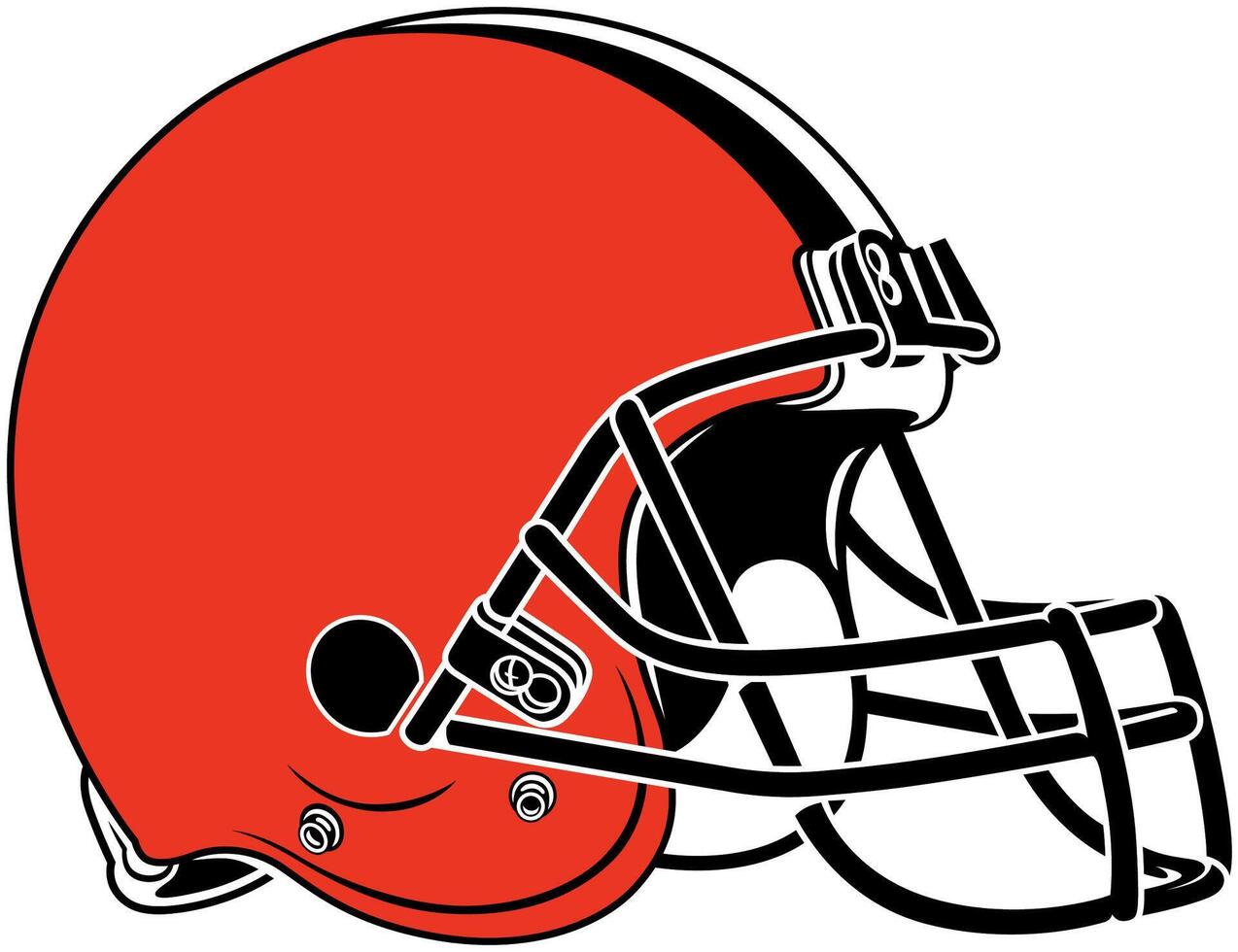 a laranja capacete do a Cleveland marrons americano futebol equipe vetor