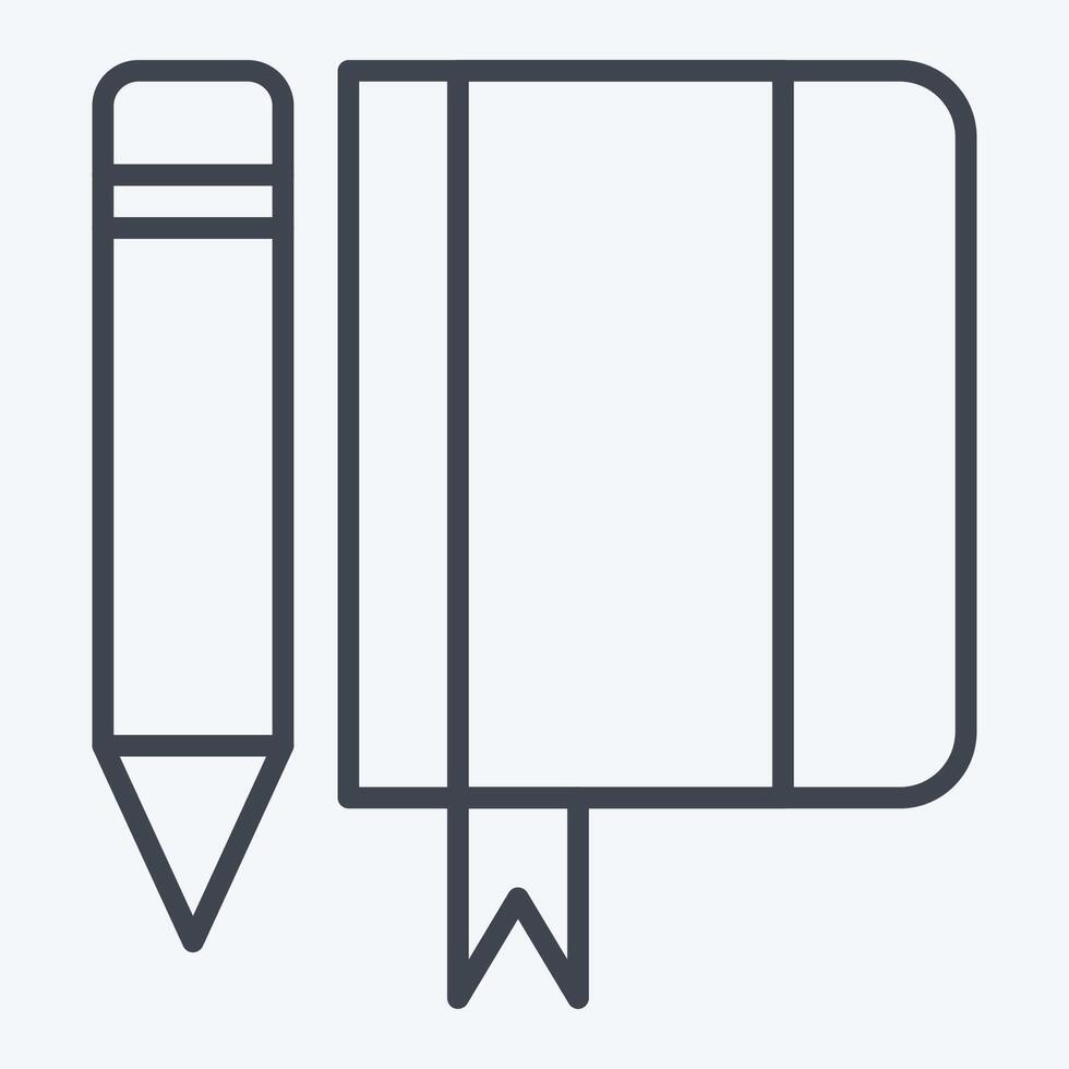 ícone esboço livro. relacionado para postar escritório símbolo. linha estilo. simples Projeto editável. simples ilustração vetor