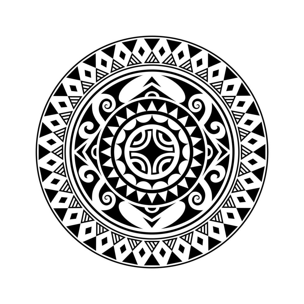 volta tatuagem enfeite com suástica maori estilo. africano, astecas ou maia étnico estilo. vetor