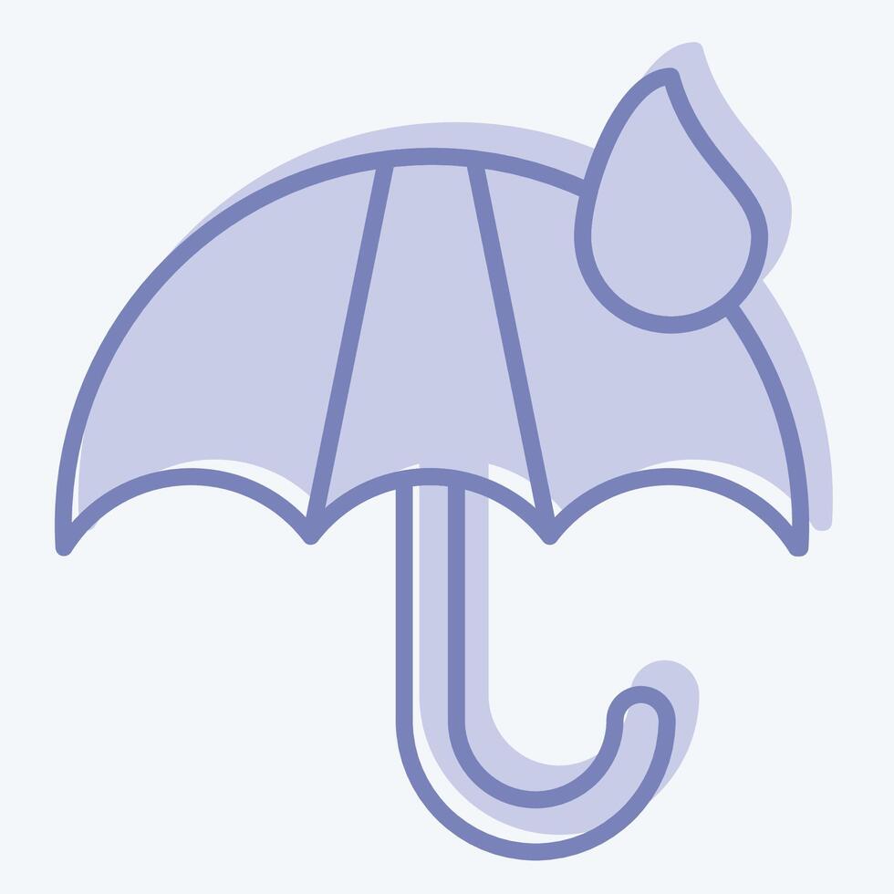 ícone eco guarda-chuva. relacionado para ecologia símbolo. dois tom estilo. simples Projeto editável. simples ilustração vetor