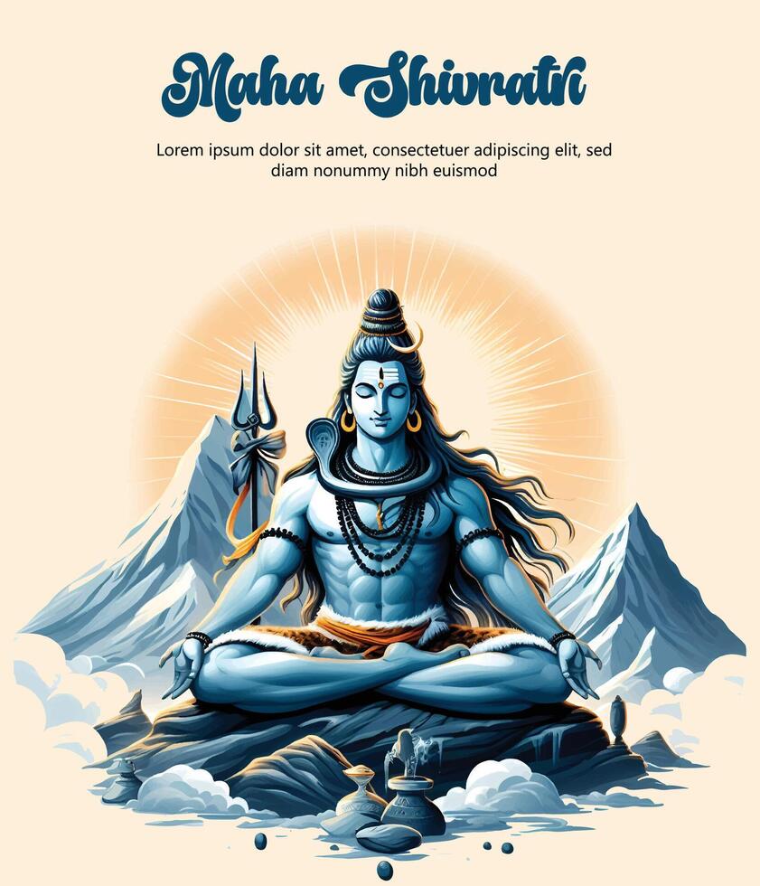 senhor shiva vetor ilustração