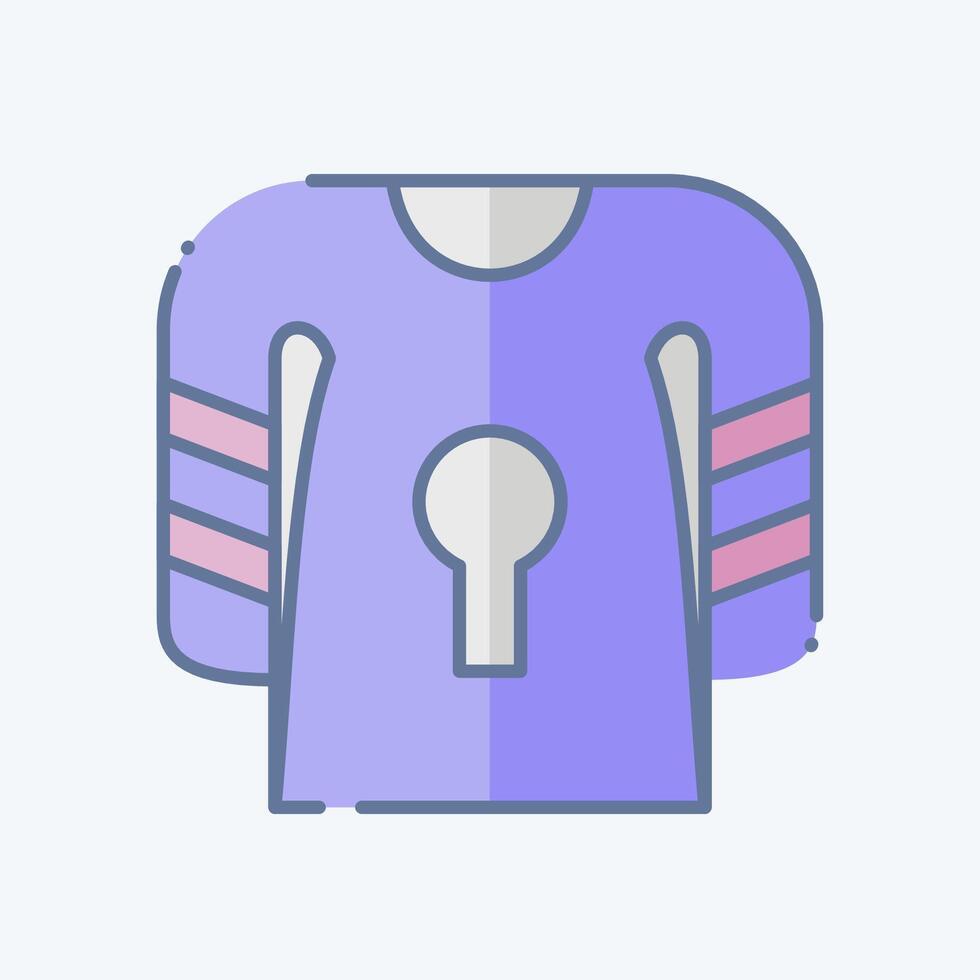 ícone uniforme. relacionado para hóquei Esportes símbolo. rabisco estilo. simples Projeto editável vetor