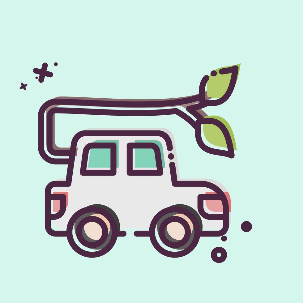 ícone carro carregando. relacionado para ecologia símbolo. mbe estilo. simples Projeto editável. simples ilustração vetor