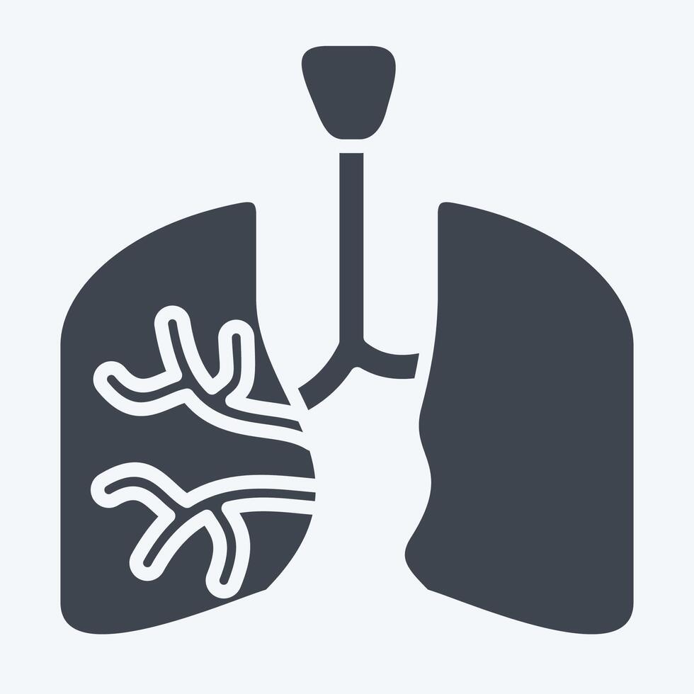 ícone pulmões. relacionado para humano órgão símbolo. glifo estilo. simples Projeto editável. simples ilustração vetor