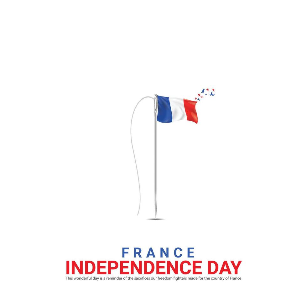 independência dia do França. independência dia criativo Projeto para social meios de comunicação postar vetor