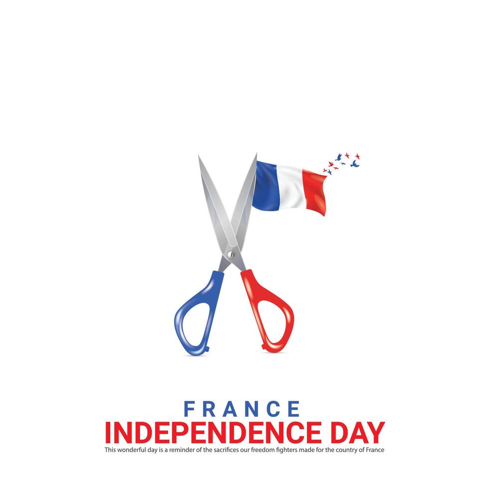 independência dia do França. independência dia criativo Projeto para social meios de comunicação postar vetor