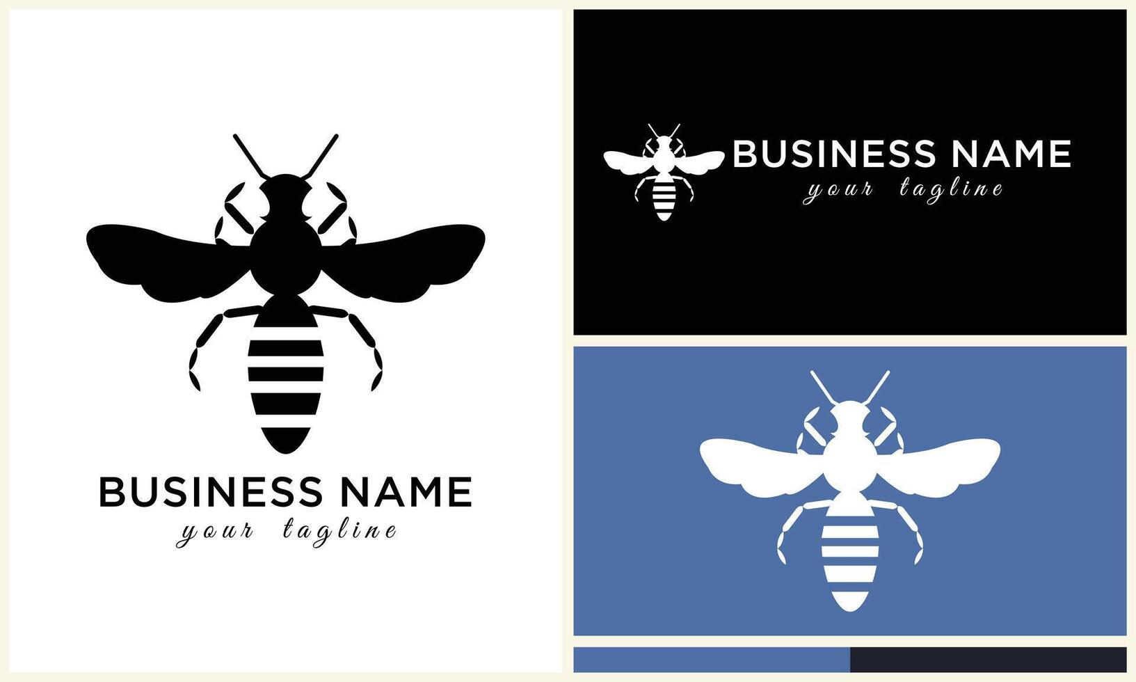 silhueta vetor abelha logotipo modelo