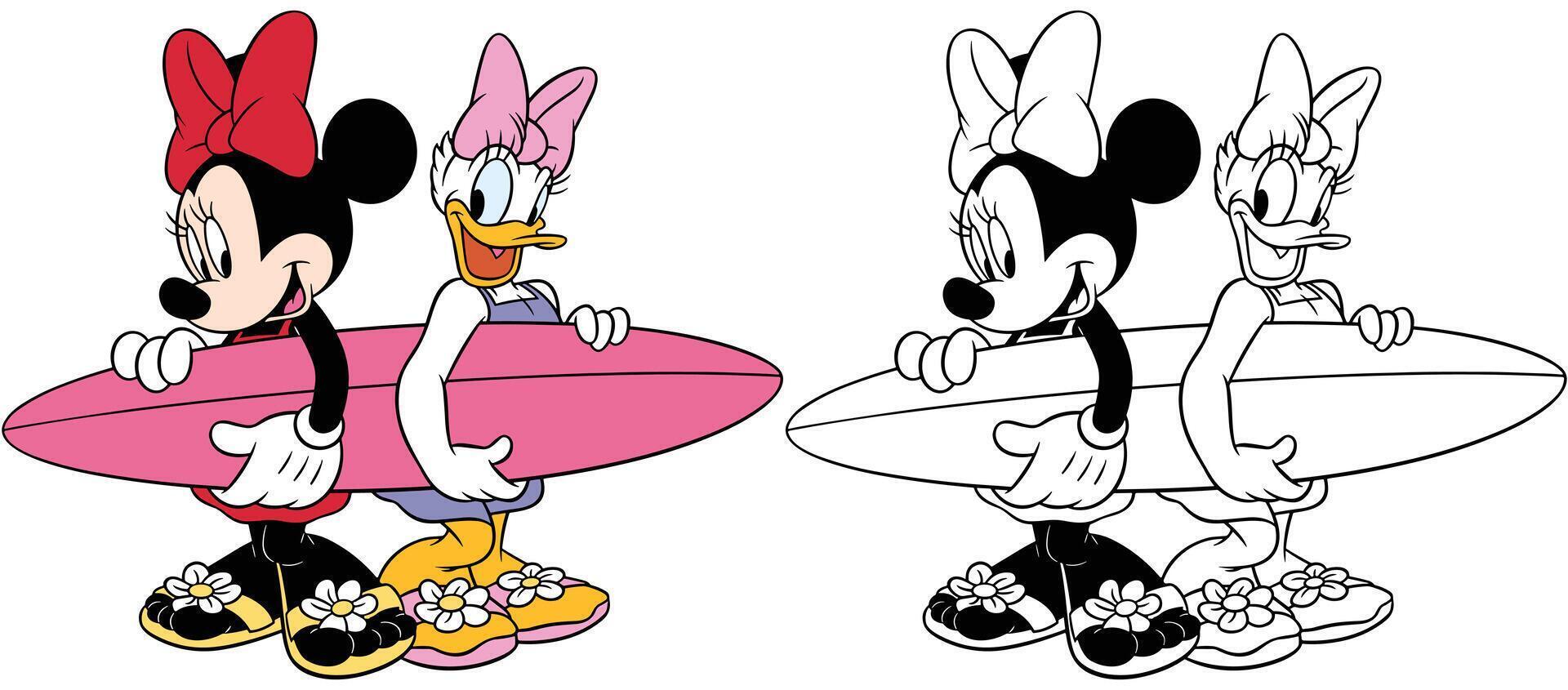 mickey rato e amigos, minnie verão, margarida Pato vetor