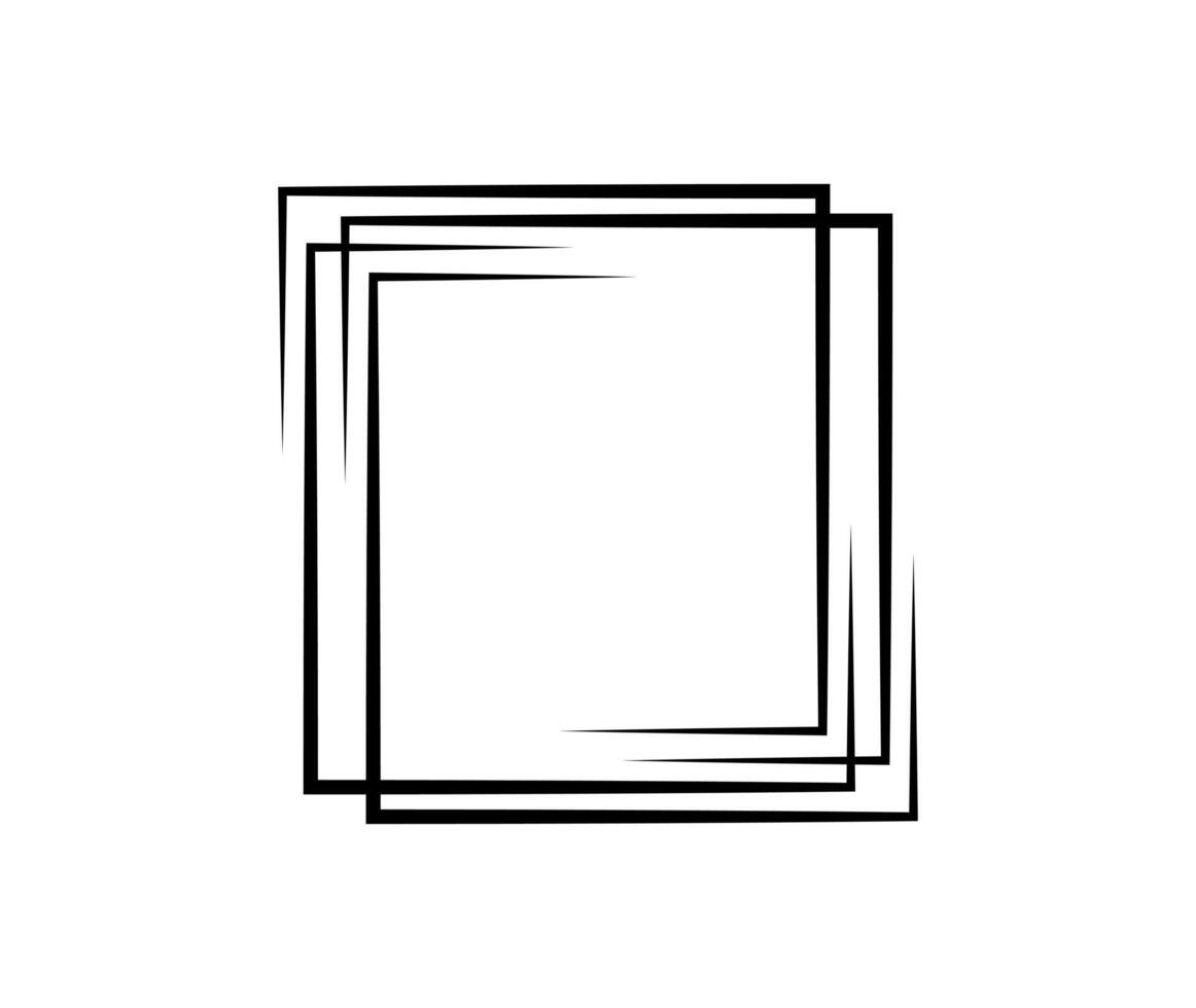 moldura quadrada. elemento quadrado abstrato geométrico. ilustração vetorial vetor