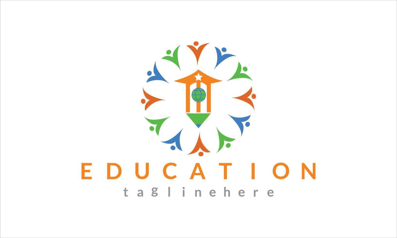 graduação aluna Educação logotipo ícone projeto, vetor ilustração.