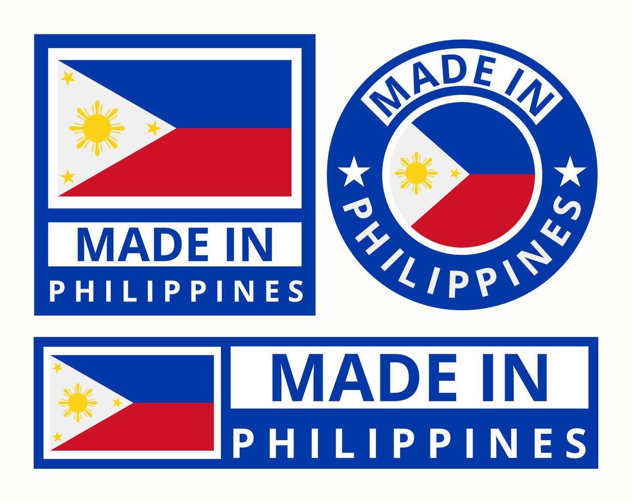 vetor conjunto fez dentro Filipinas Projeto produtos etiquetas o negócio ícones ilustração