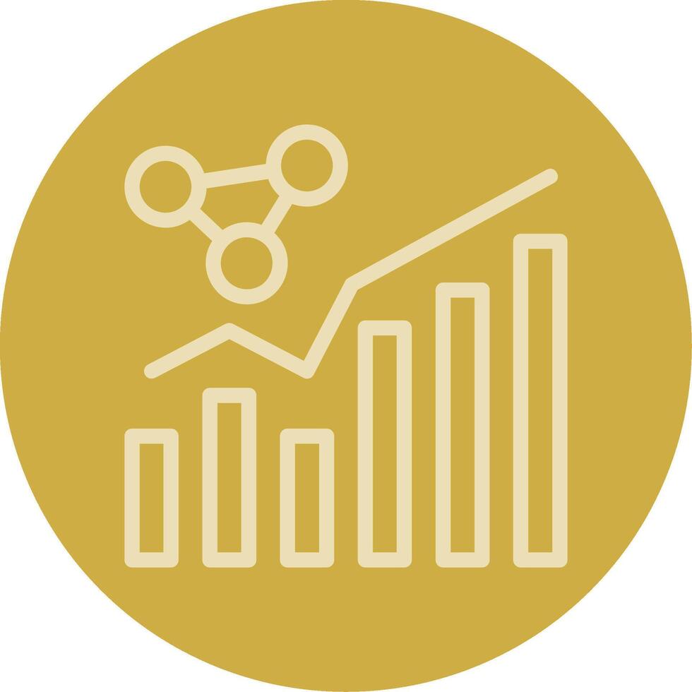 subir ondulação linha multi cor ícone vetor