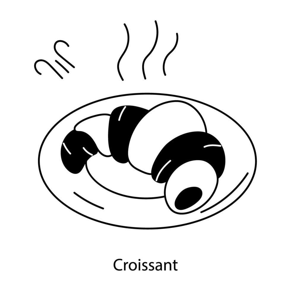conceitos modernos de croissant vetor