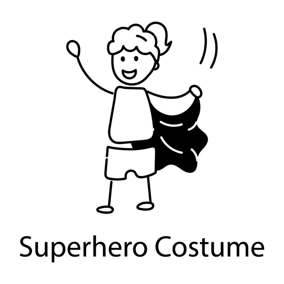 na moda Super heroi traje vetor
