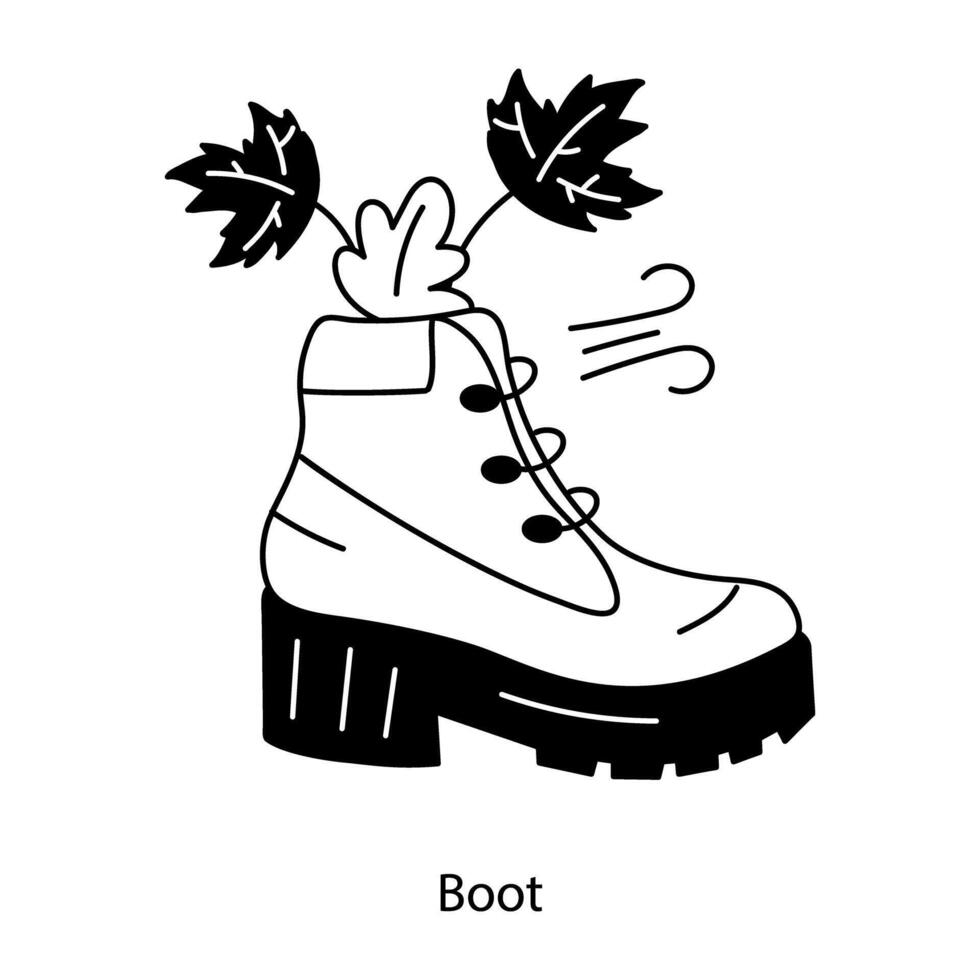 conceitos de botas da moda vetor