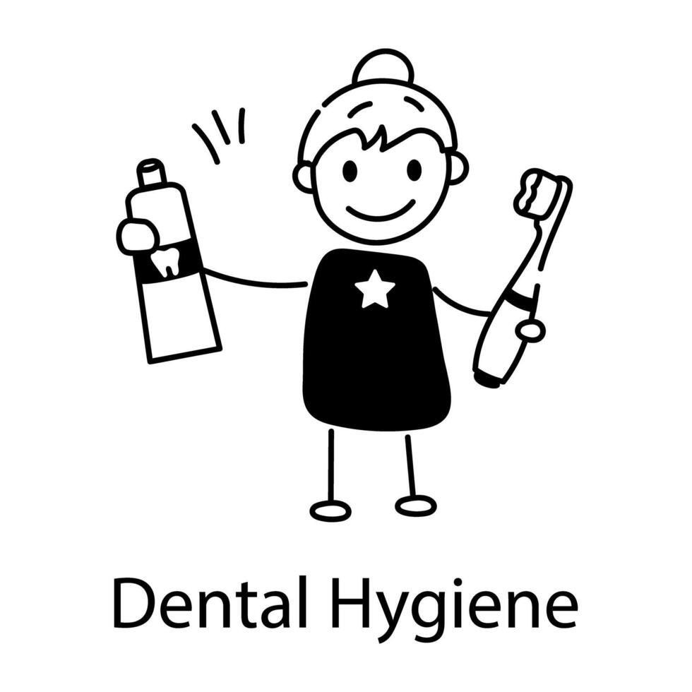 higiene dental na moda vetor