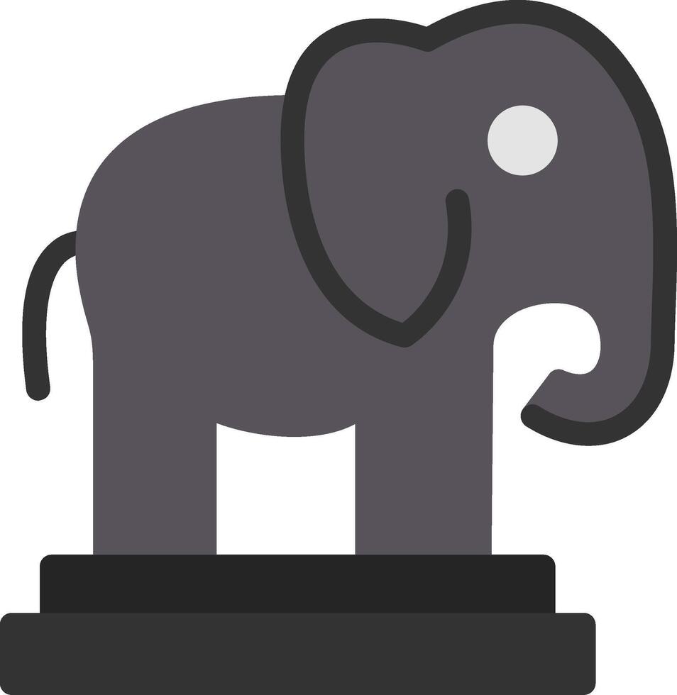 auspicioso elefante plano ícone vetor