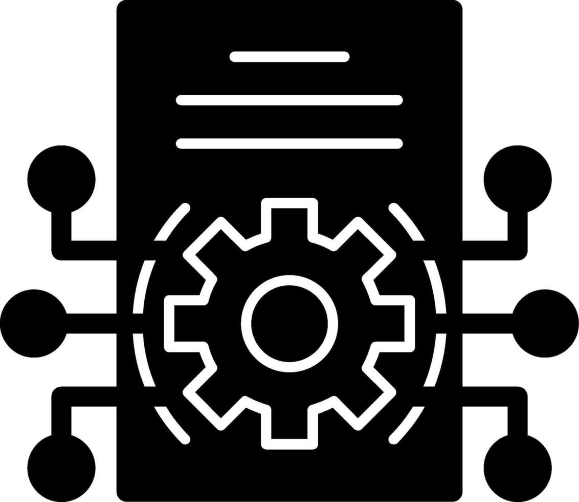 ícone de glifo de integração vetor