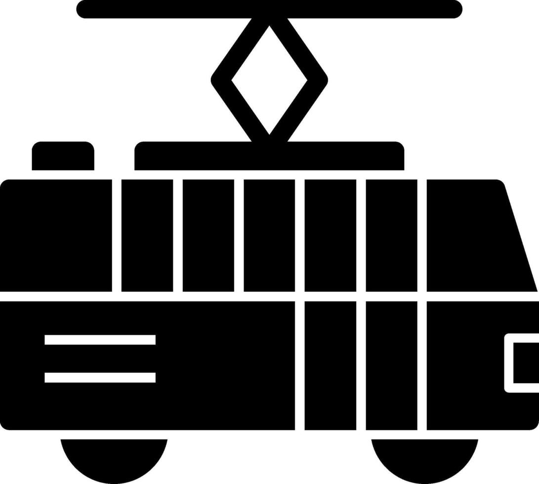 ícone de glifo de trem vetor