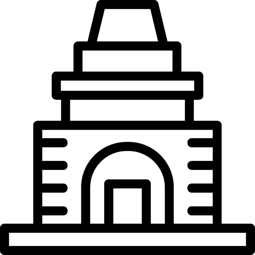 ícone da linha do templo vetor