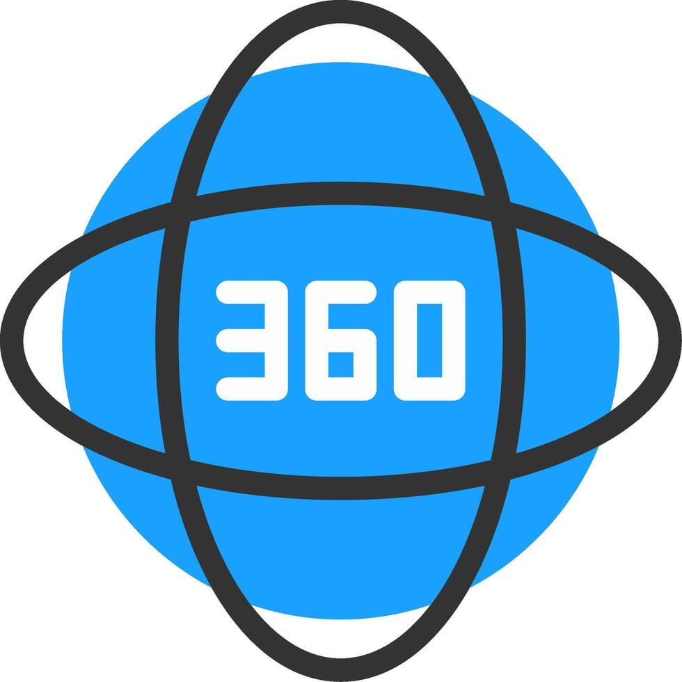 impacto 360 plano ícone vetor