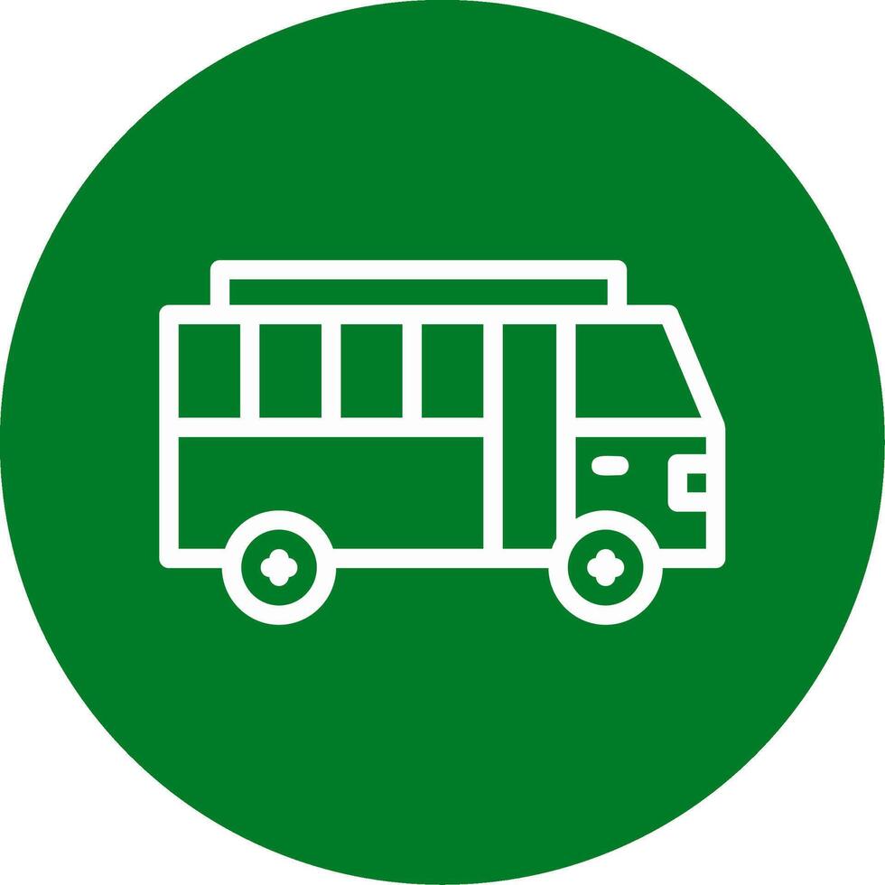 ônibus esboço círculo ícone vetor