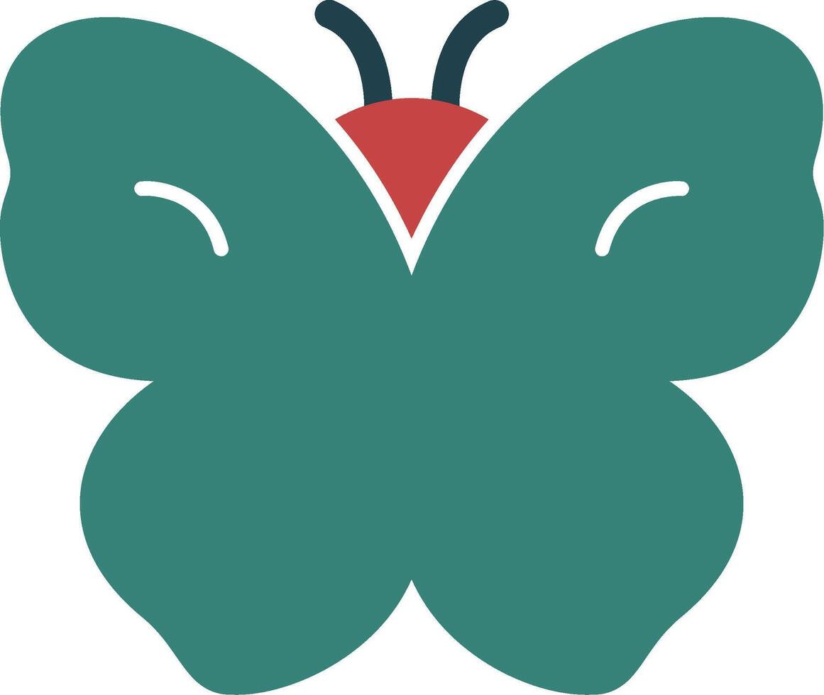 borboleta glifo multi cor ícone vetor