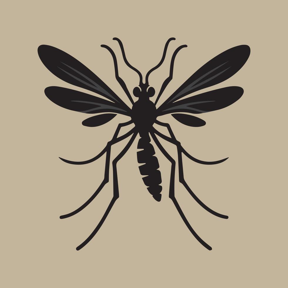 Preto mosquito logotipo vetor