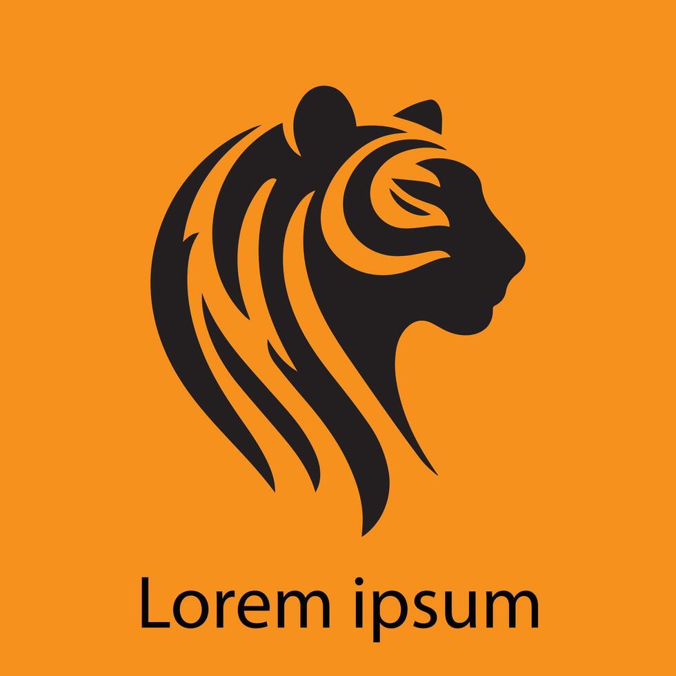 tigre logotipo e obra de arte vetor