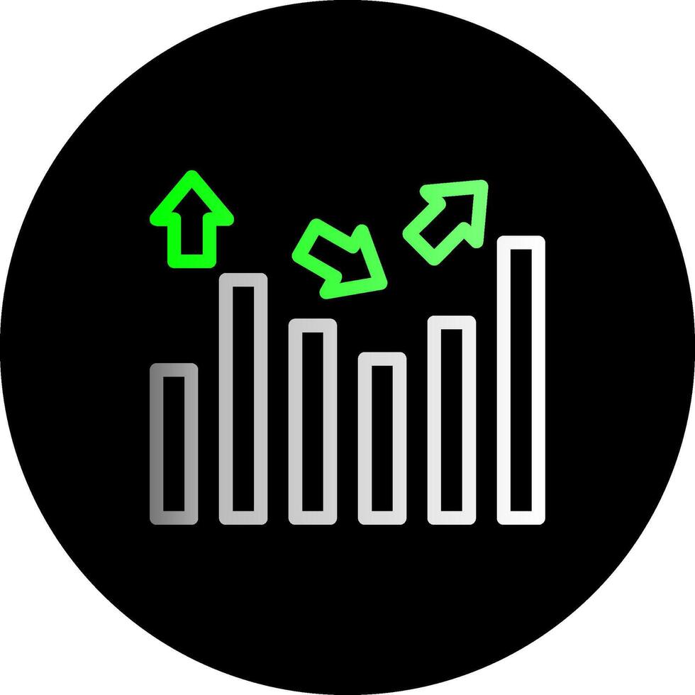 prosperar impulso dual gradiente círculo ícone vetor