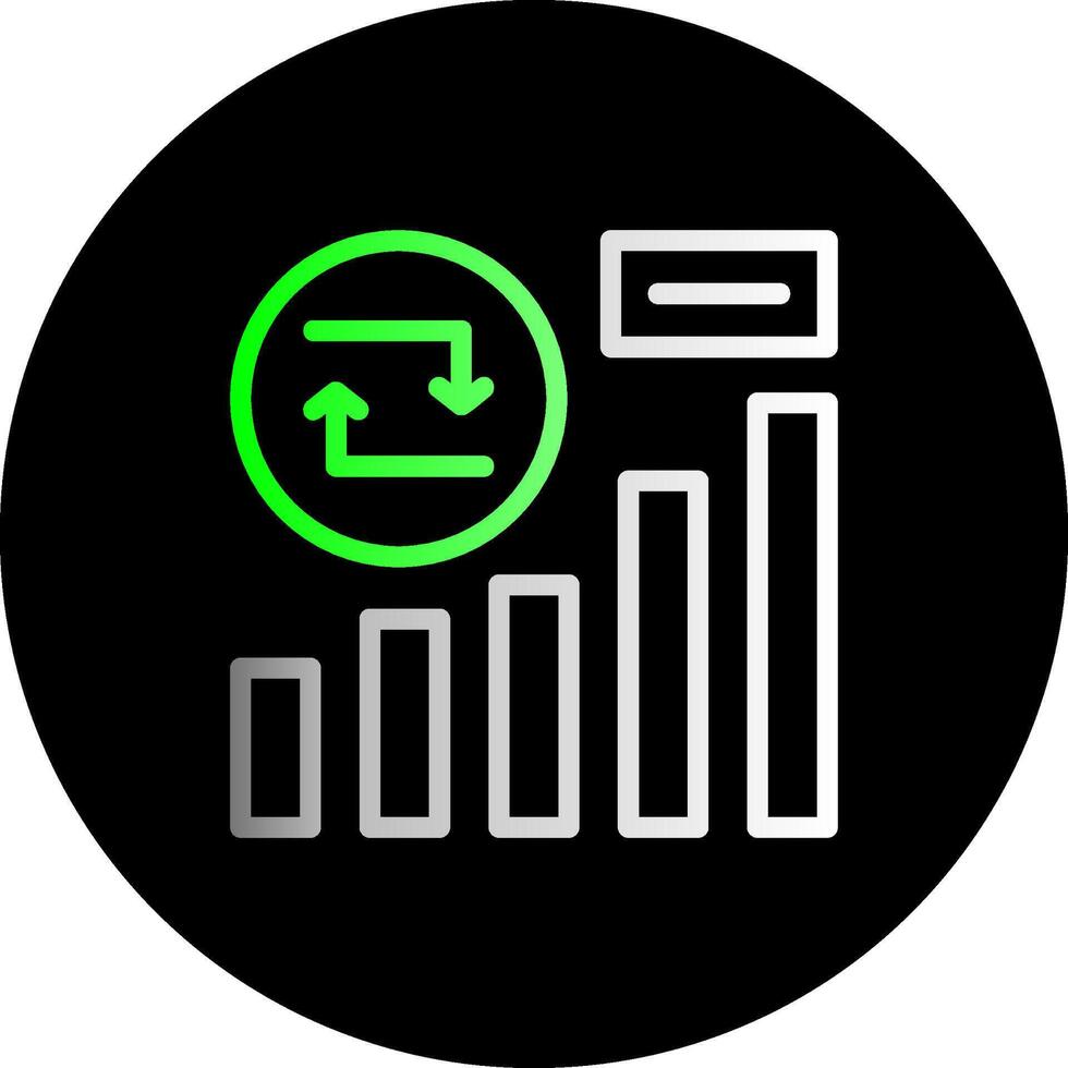 subir revolta dual gradiente círculo ícone vetor