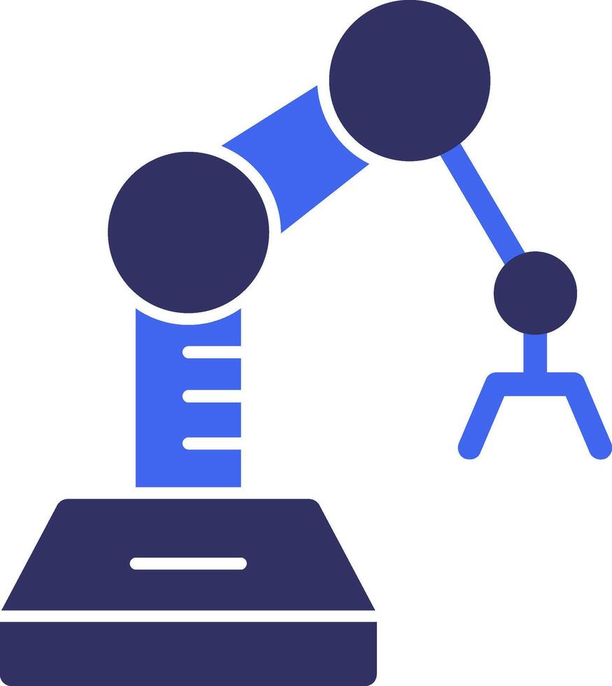 indústria robô braço sólido dois cor ícone vetor