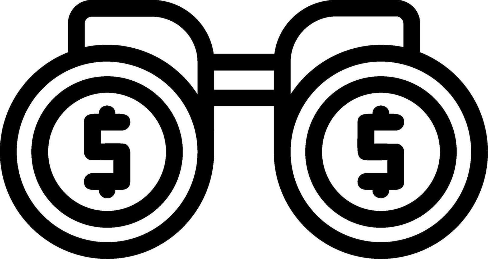 ícone de linha de binóculos vetor