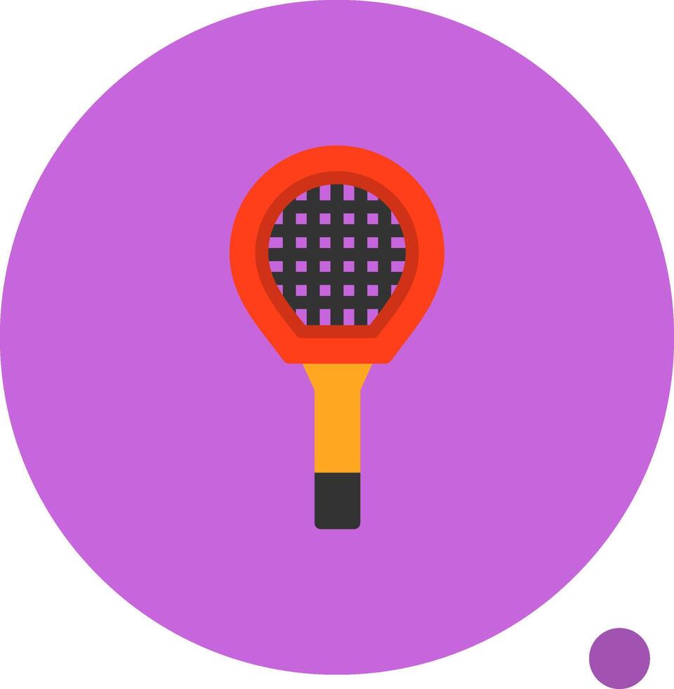 badminton raquete plano sombra ícone vetor