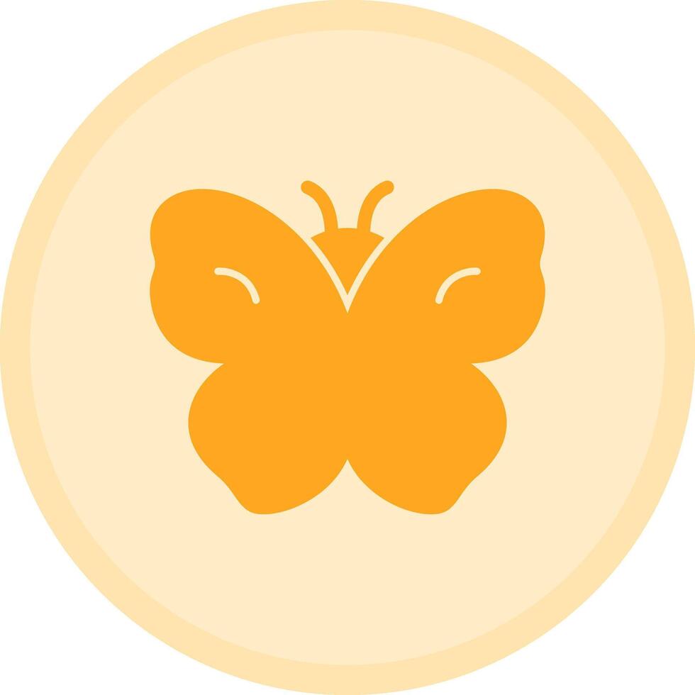 borboleta multicolorido círculo ícone vetor