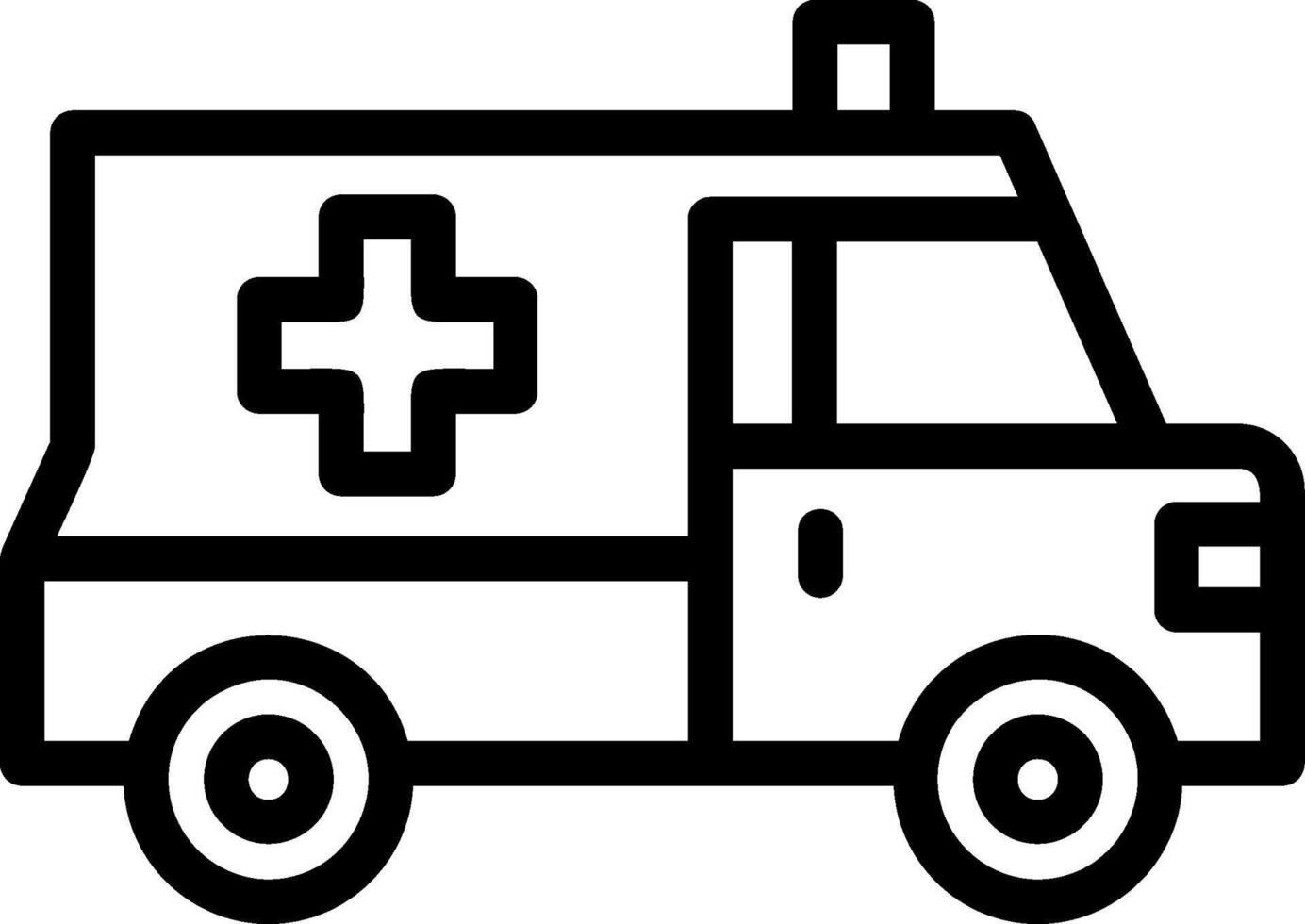 ícone da linha de ambulância vetor