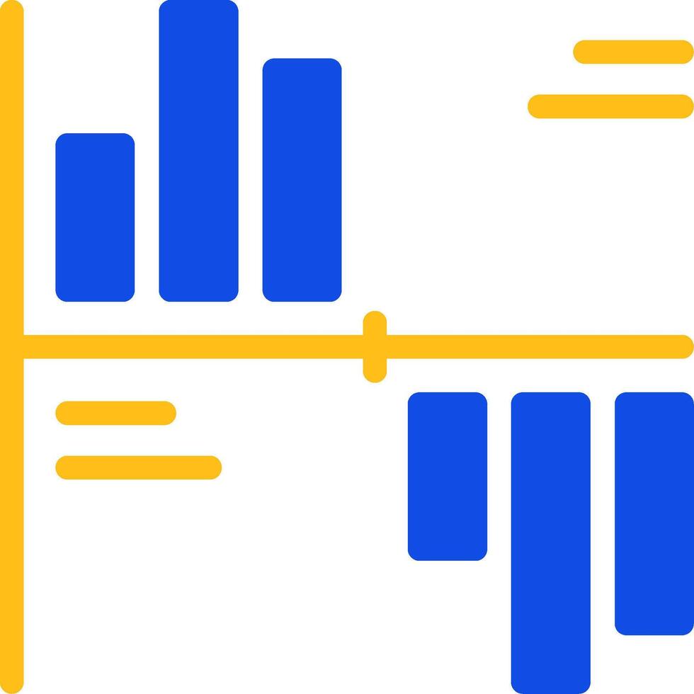 Gantt gráfico plano dois cor ícone vetor