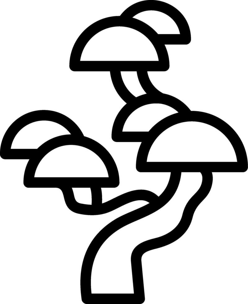ícone de linha de pinheiro vetor