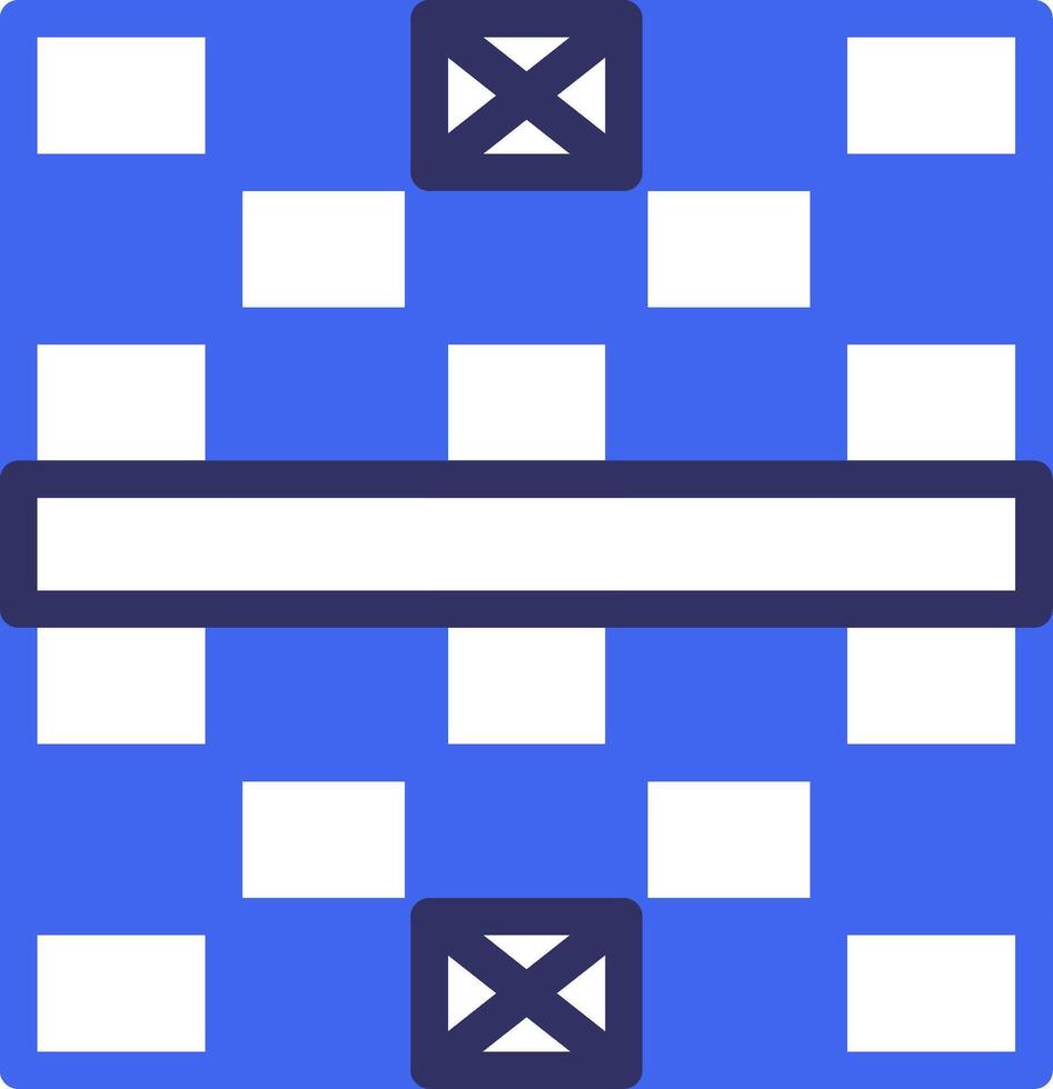 xadrez borda sólido dois cor ícone vetor