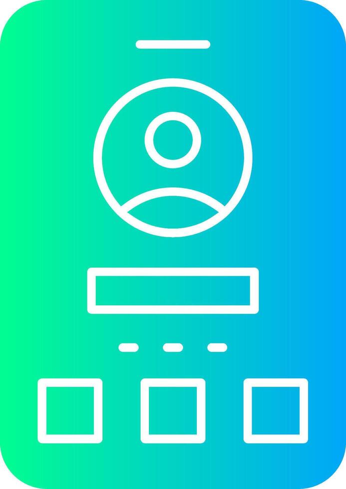 do utilizador sólido multi gradiente ícone vetor